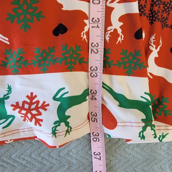 Yelete Women's Faire Isle Print Reindeer Holiday Microfiber Tunic Top Dress 3XL - Picture 9 of 10